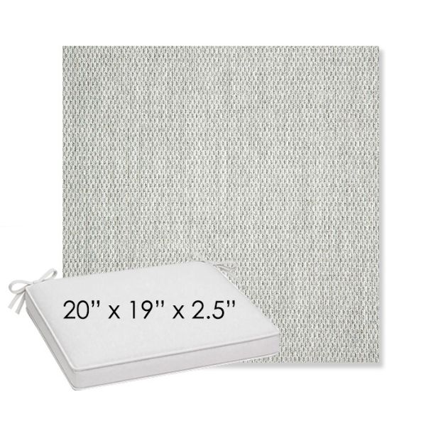 Picture of Pique Cloud | Sunbrella® 20" x 19" Outdoor Dining Cushion