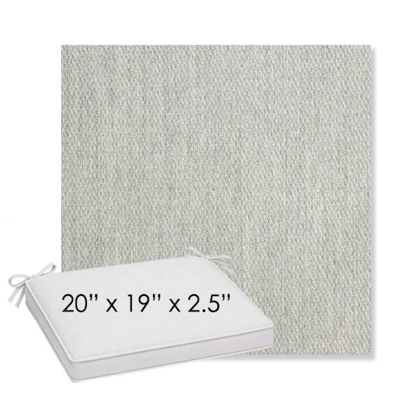 Picture of Pique Gravel | Sunbrella® 20" x 19" Outdoor Dining Cushion