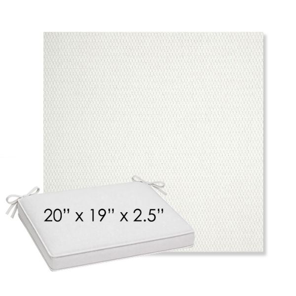 Picture of Pique Salt | Sunbrella® 20" x 19" Outdoor Dining Cushion