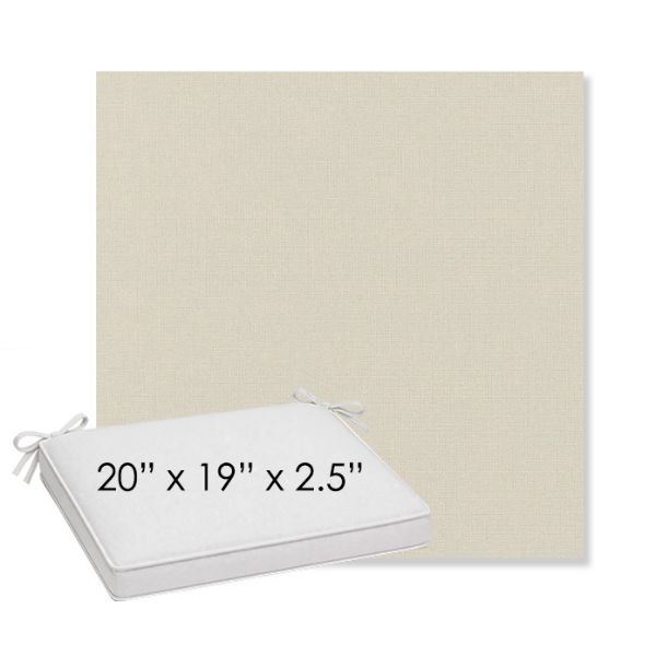 Picture of Play Snow | Sunbrella® 20" x 19" Outdoor Dining Cushion
