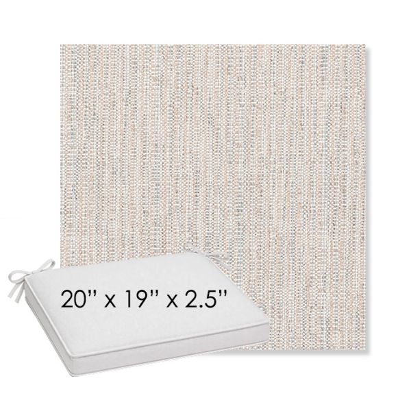 Picture of Poros Sky | Sunbrella® 20" x 19" Outdoor Dining Cushion
