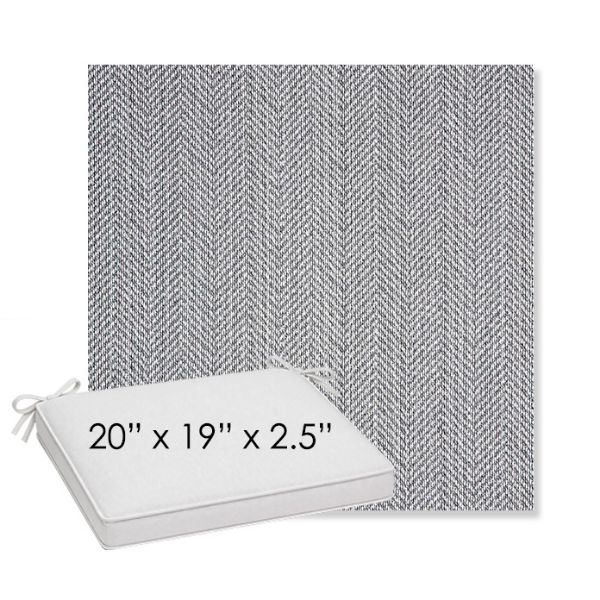 Picture of Posh Graphite | Sunbrella® 20" x 19" Outdoor Dining Cushion