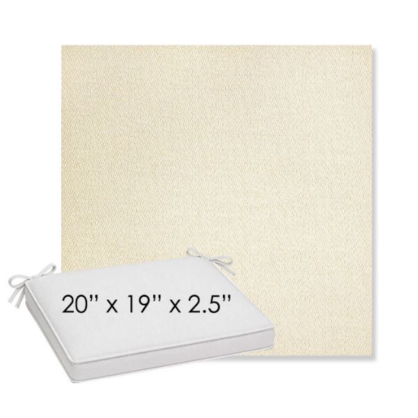 Picture of Posh Salt | Sunbrella® 20" x 19" Outdoor Dining Cushion