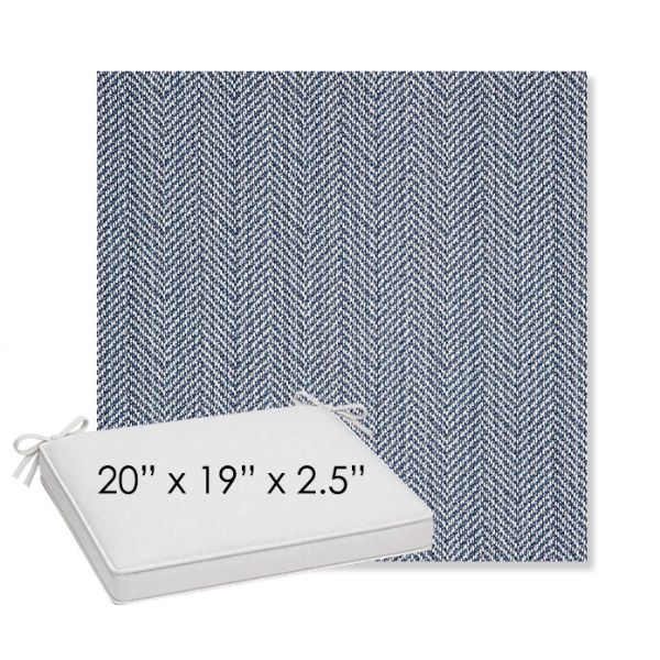 Picture of Posh Sapphire | Sunbrella® 20" x 19" Outdoor Dining Cushion