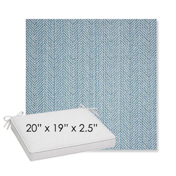 Picture of Posh Sky | Sunbrella® 20" x 19" Outdoor Dining Cushion