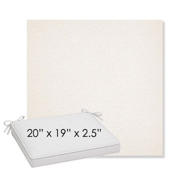 Picture of Posh Snow | Sunbrella® 20" x 19" Outdoor Dining Cushion