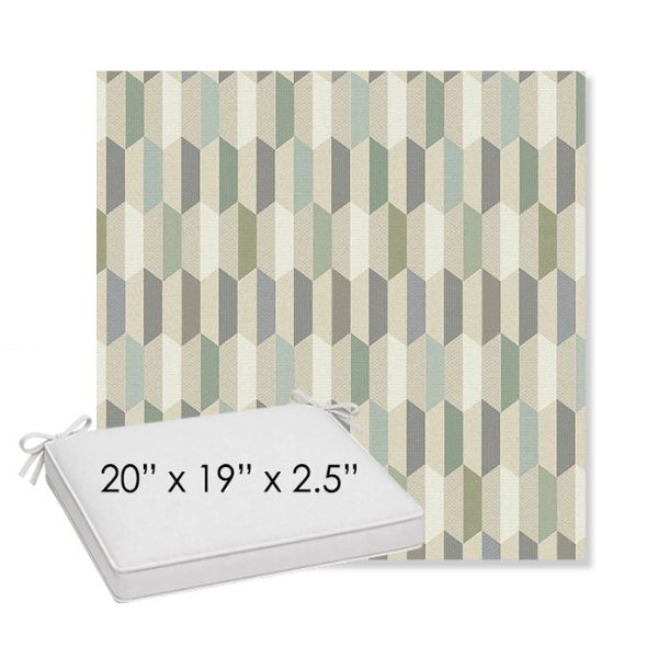 Picture of Precise Spring | Sunbrella® 20" x 19" Outdoor Dining Cushion