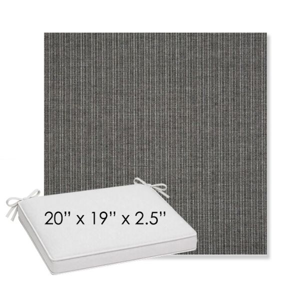 Picture of Proven Charcoal | Sunbrella® 20" x 19" Outdoor Dining Cushion