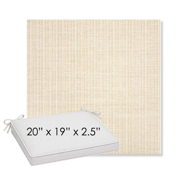 Picture of Proven Flax | Sunbrella® 20" x 19" Outdoor Dining Cushion