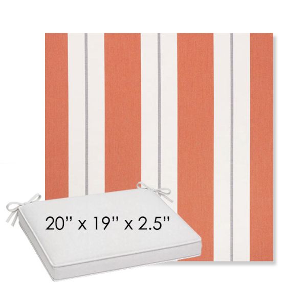 Picture of Relate Persimmon | Sunbrella® 20" x 19" Outdoor Dining Cushion
