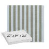 Picture of Sail Away Aloe | Sunbrella® 20" x 19" Outdoor Dining Cushion