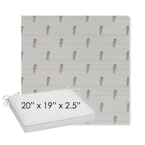 Picture of Schooner Plank | Sunbrella® 20" x 19" Outdoor Dining Cushion