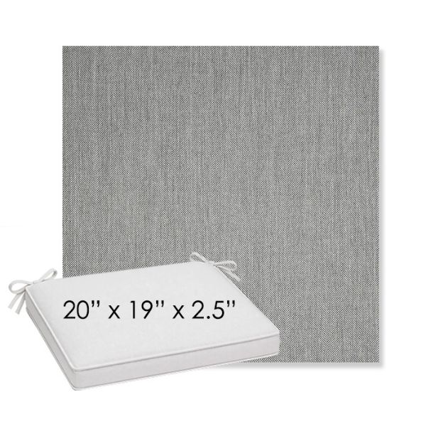 Picture of Switch Silver | Sunbrella® 20" x 19" Outdoor Dining Cushion