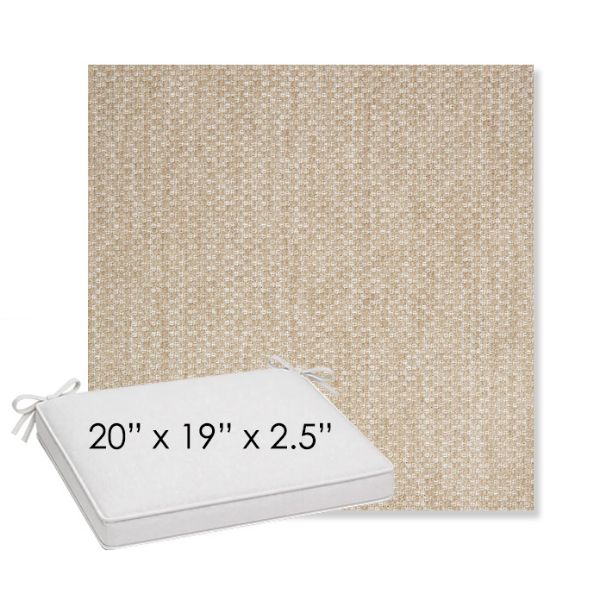 Picture of Tailored Putty | Sunbrella® 20" x 19" Outdoor Dining Cushion