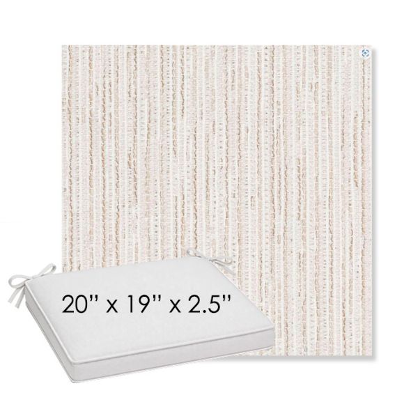 Picture of Tectonic Parchment | Sunbrella® 20" x 19" Outdoor Dining Cushion