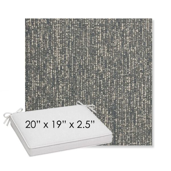 Picture of Vista Slate | Sunbrella® 20" x 19" Outdoor Dining Cushion