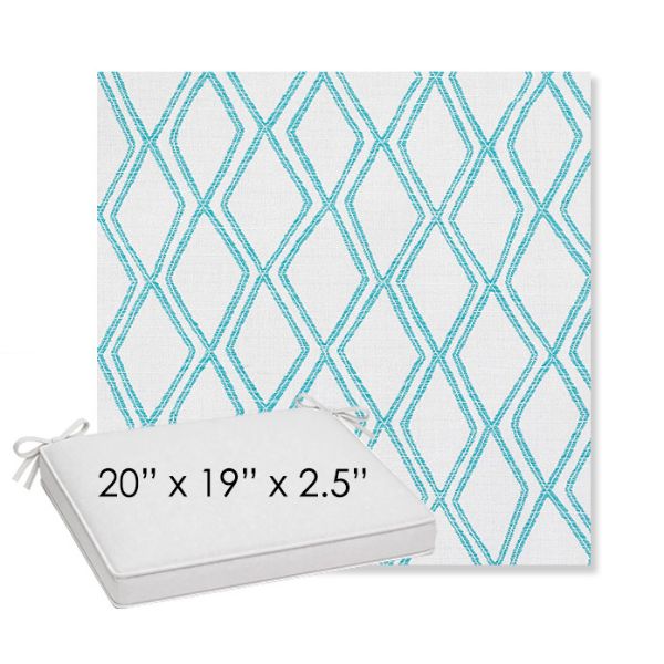 Picture of Voyage Breeze | Sunbrella® 20" x 19" Outdoor Dining Cushion