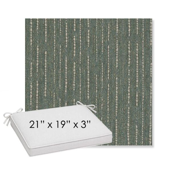 Picture of Abundant Seaglass | Sunbrella® 21" x 19" x 3" Outdoor Dining Cushion