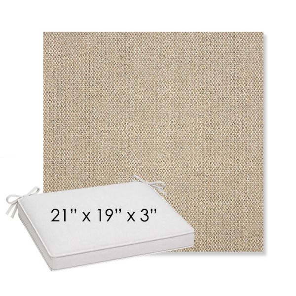 Picture of Blend Sand | Sunbrella® 21" x 19" x 3" Outdoor Dining Cushion