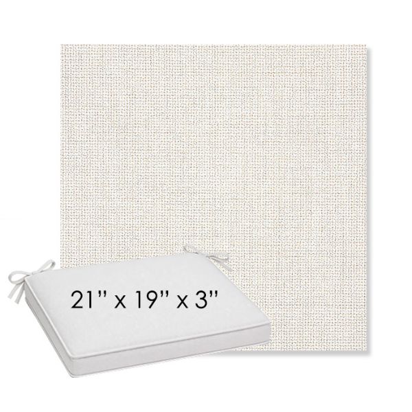 Picture of Bliss Linen | Sunbrella® 21" x 19" x 3" Outdoor Dining Cushion