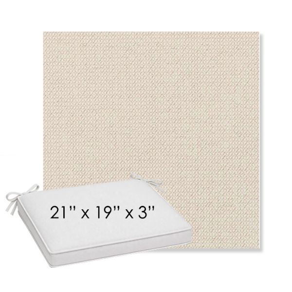 Picture of Charmer Parchment | Sunbrella® 21" x 19" x 3" Outdoor Dining Cushion