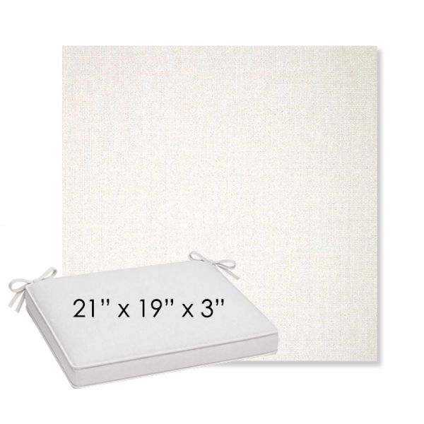 Picture of Crush Snow | Sunbrella® 21" x 19" x 3" Outdoor Dining Cushion