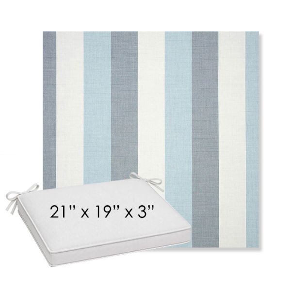 Picture of Direction Dew | Sunbrella® 21" x 19" x 3" Outdoor Dining Cushion