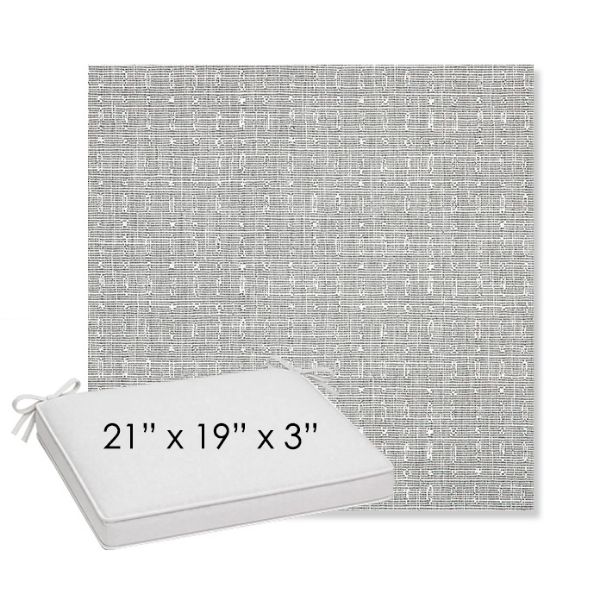 Picture of Embrace Pewter | Sunbrella® 21" x 19" x 3" Outdoor Dining Cushion