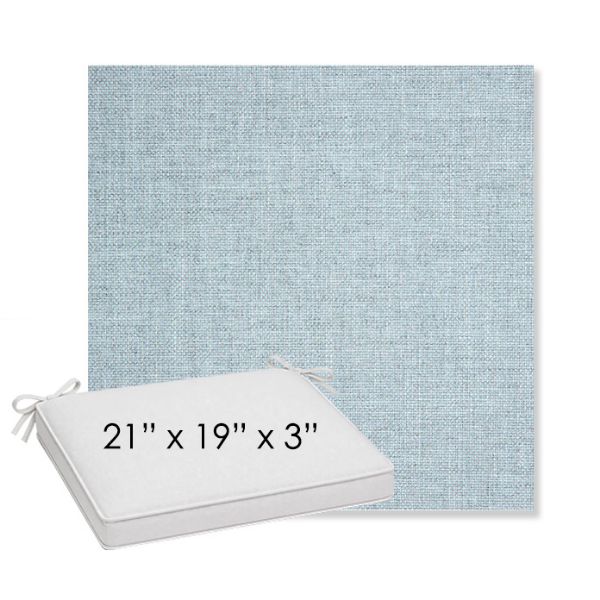 Picture of Idol Frost | Sunbrella® 21" x 19" x 3" Outdoor Dining Cushion