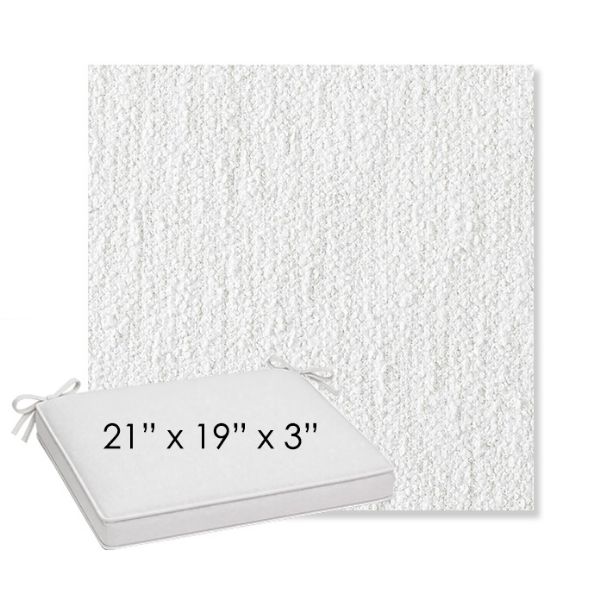 Picture of Improve White | Sunbrella® 21" x 19" x 3" Outdoor Dining Cushion