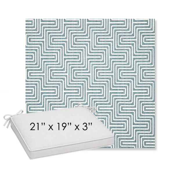 Picture of Key Figure Twilight | Sunbrella® 21" x 19" x 3" Outdoor Dining Cushion
