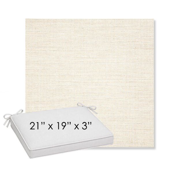 Picture of Kudos Vellum | Sunbrella® 21" x 19" x 3" Outdoor Dining Cushion