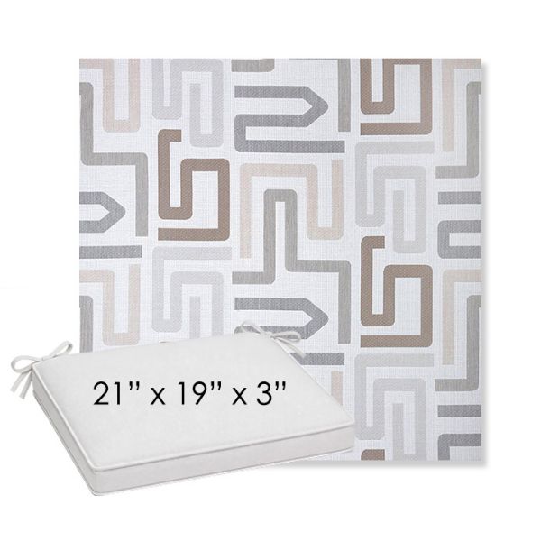 Picture of Labyrinth Cloud | Sunbrella® 21" x 19" x 3" Outdoor Dining Cushion