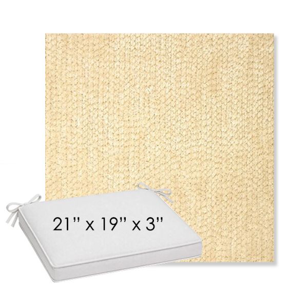 Picture of Margo Parchment | Sunbrella® 21" x 19" x 3" Outdoor Dining Cushion