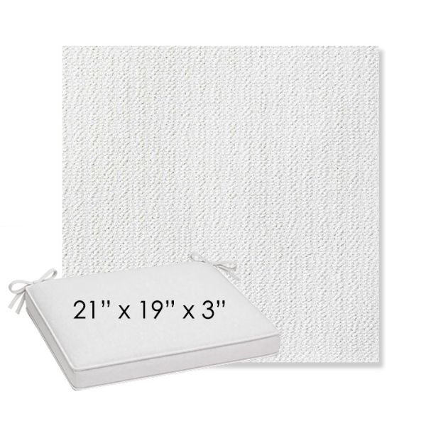 Picture of Momento Snow | Sunbrella® 21" x 19" x 3" Outdoor Dining Cushion