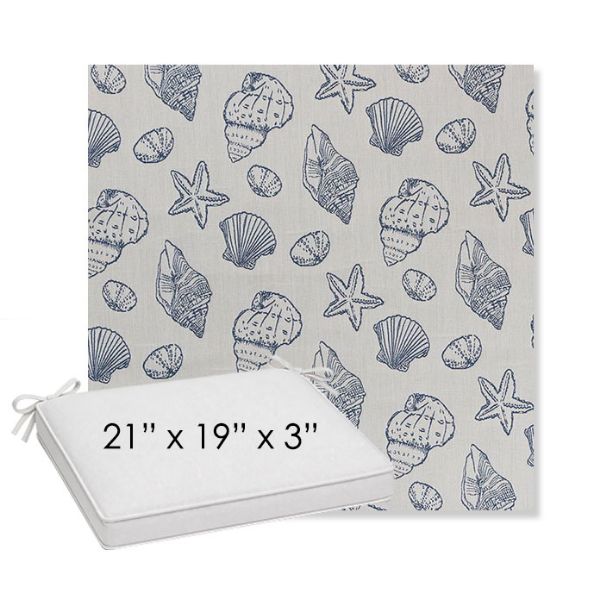 Picture of Nantucket Atlantis | Sunbrella® 21" x 19" x 3" Outdoor Dining Cushion