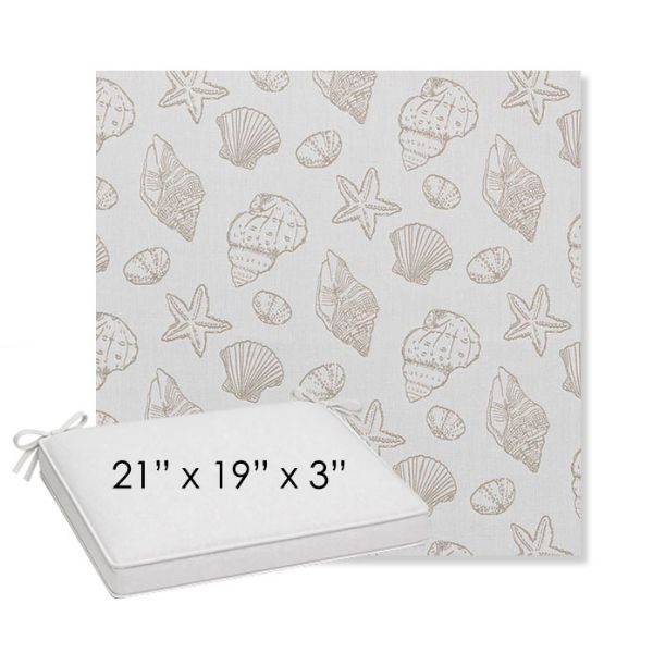 Picture of Nantucket Suntan | Sunbrella® 21" x 19" x 3" Outdoor Dining Cushion