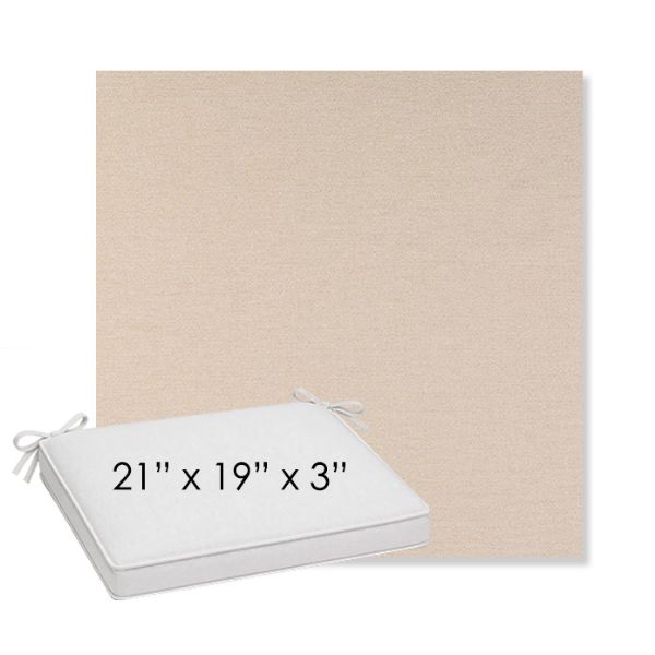 Picture of Nuance Eggshell | Sunbrella® 21" x 19" x 3" Outdoor Dining Cushion