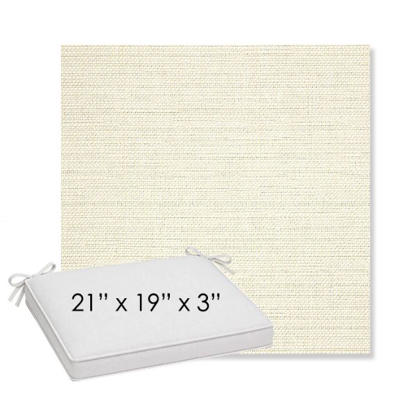 Picture of Piazza Parchment | Sunbrella® 21" x 19" x 3" Outdoor Dining Cushion