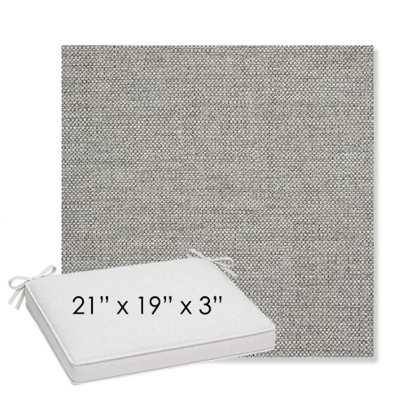 Picture of Piazza Stone | Sunbrella® 21" x 19" x 3" Outdoor Dining Cushion