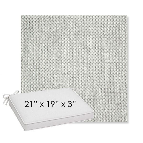 Picture of Pique Cloud | Sunbrella® 21" x 19" x 3" Outdoor Dining Cushion