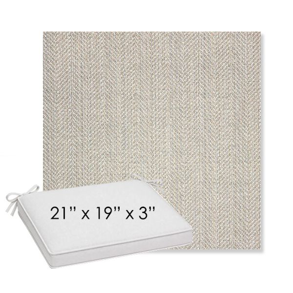Picture of Posh Pebble | Sunbrella® 21" x 19" x 3" Outdoor Dining Cushion