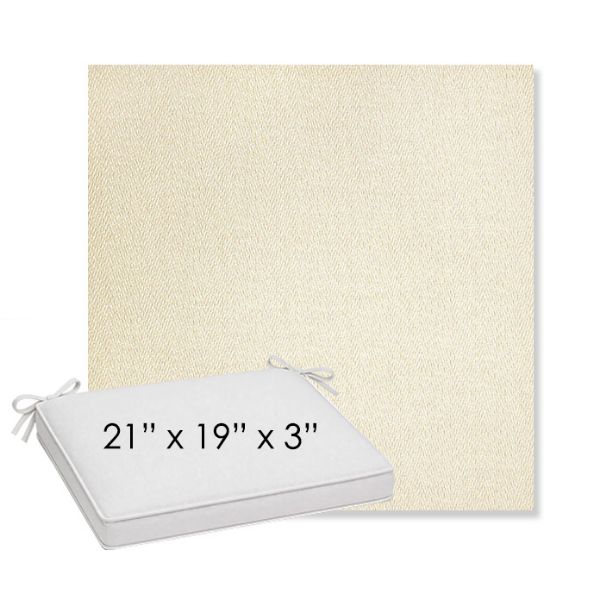 Picture of Posh Salt | Sunbrella® 21" x 19" x 3" Outdoor Dining Cushion