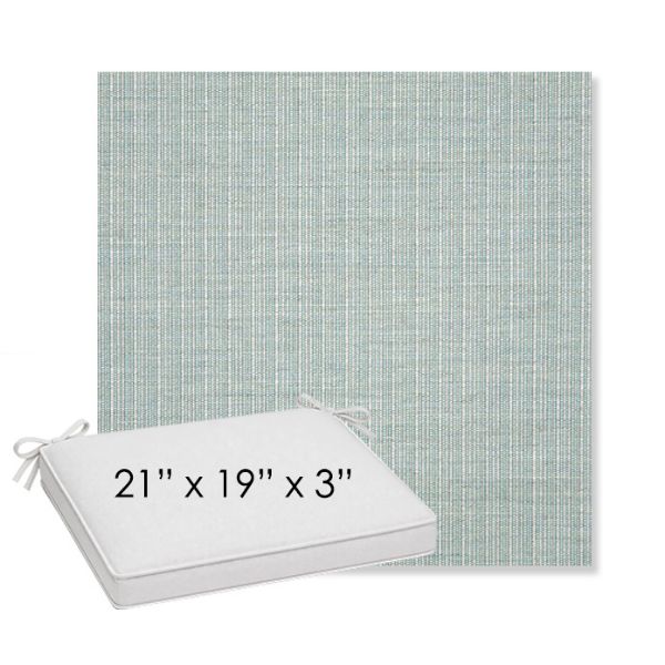 Picture of Proven Seaglass | Sunbrella® 21" x 19" x 3" Outdoor Dining Cushion