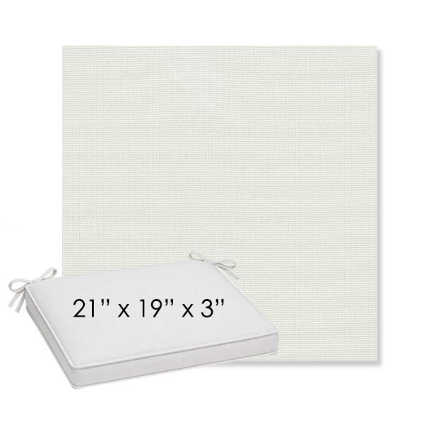 Picture of Sailcloth Salt | Sunbrella® 21" x 19" x 3" Outdoor Dining Cushion