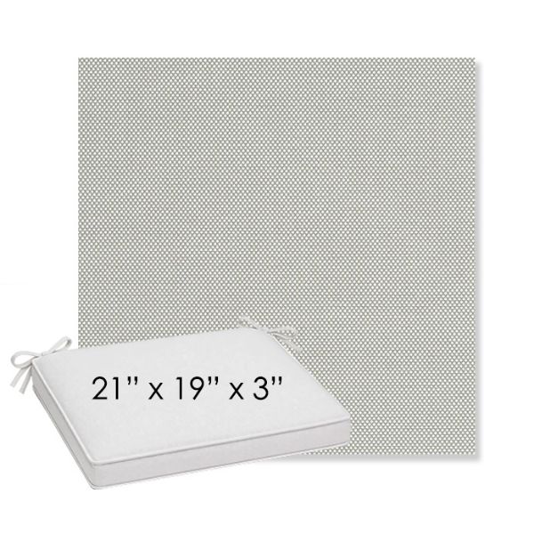 Picture of Sailcloth Seagull | Sunbrella® 21" x 19" x 3" Outdoor Dining Cushion
