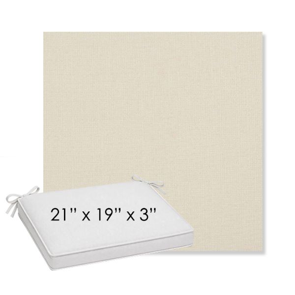 Picture of Savane White | Sunbrella® 21" x 19" x 3" Outdoor Dining Cushion