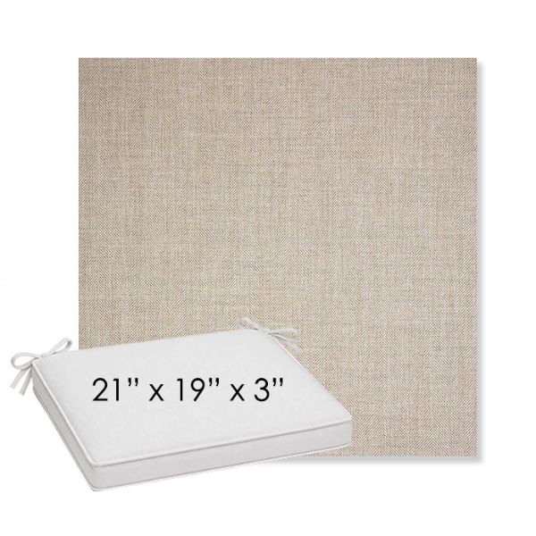 Picture of Switch Flax | Sunbrella® 21" x 19" x 3" Outdoor Dining Cushion