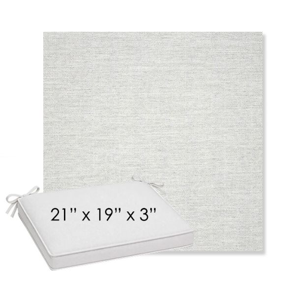 Picture of Switch Snow | Sunbrella® 21" x 19" x 3" Outdoor Dining Cushion