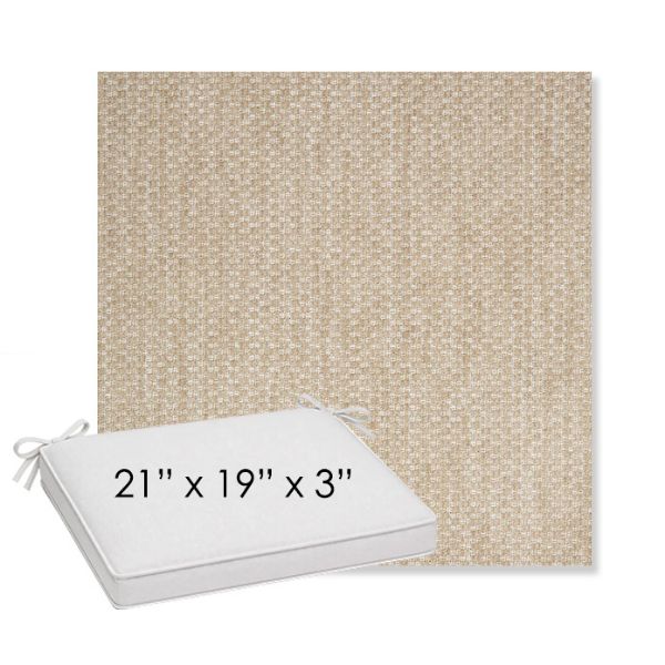 Picture of Tailored Putty | Sunbrella® 21" x 19" x 3" Outdoor Dining Cushion